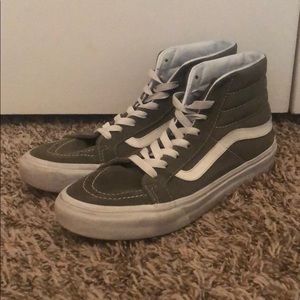 Green, high-top vans